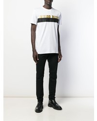 T-shirt à col rond imprimé blanc Philipp Plein