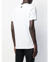 T-shirt à col rond imprimé blanc Philipp Plein