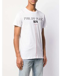 T-shirt à col rond imprimé blanc Philipp Plein