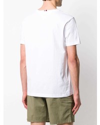 T-shirt à col rond imprimé blanc Tommy Hilfiger