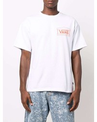 T-shirt à col rond imprimé blanc Vans