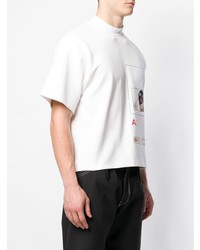 T-shirt à col rond imprimé blanc Pyer Moss