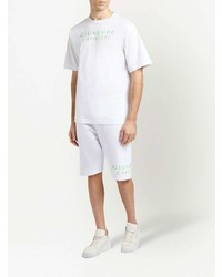 T-shirt à col rond imprimé blanc Giuseppe Zanotti