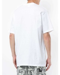 T-shirt à col rond imprimé blanc Supreme