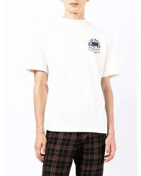 T-shirt à col rond imprimé blanc Anglozine