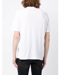 T-shirt à col rond imprimé blanc Amiri