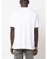 T-shirt à col rond imprimé blanc Amiri