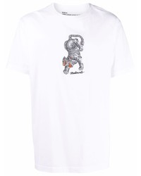 T-shirt à col rond imprimé blanc Maharishi