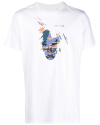 T-shirt à col rond imprimé blanc Maharishi