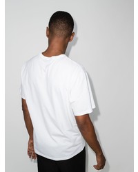 T-shirt à col rond imprimé blanc MAISON KITSUNÉ