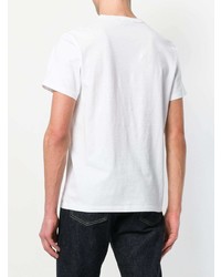 T-shirt à col rond imprimé blanc MAISON KITSUNÉ