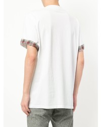 T-shirt à col rond imprimé blanc MAISON KITSUNÉ