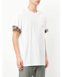 T-shirt à col rond imprimé blanc MAISON KITSUNÉ