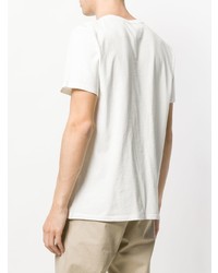 T-shirt à col rond imprimé blanc MAISON KITSUNÉ