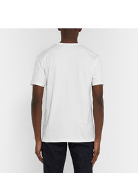 T-shirt à col rond imprimé blanc MAISON KITSUNÉ