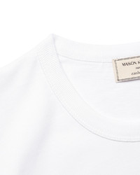 T-shirt à col rond imprimé blanc MAISON KITSUNÉ