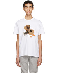 T-shirt à col rond imprimé blanc MAISON KITSUNÉ