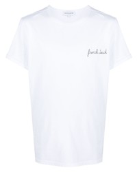 T-shirt à col rond imprimé blanc Maison Labiche