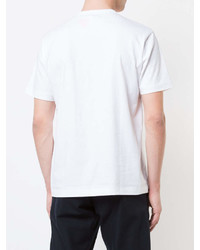 T-shirt à col rond imprimé blanc Junya Watanabe