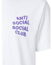 T-shirt à col rond imprimé blanc Anti Social Social Club