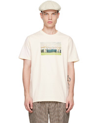 T-shirt à col rond imprimé blanc Manors Golf