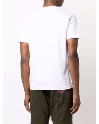 T-shirt à col rond imprimé blanc DSQUARED2