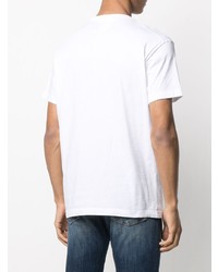 T-shirt à col rond imprimé blanc DSQUARED2