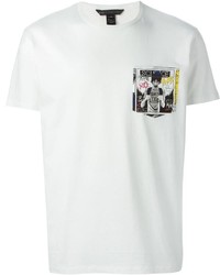 T-shirt à col rond imprimé blanc Marc by Marc Jacobs