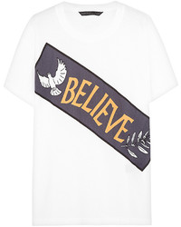T-shirt à col rond imprimé blanc Marc by Marc Jacobs