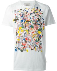 T-shirt à col rond imprimé blanc Marc Jacobs