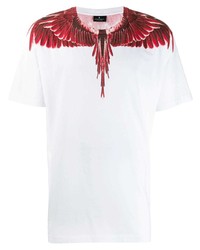T-shirt à col rond imprimé blanc Marcelo Burlon County of Milan