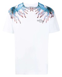 T-shirt à col rond imprimé blanc Marcelo Burlon County of Milan