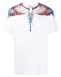 T-shirt à col rond imprimé blanc Marcelo Burlon County of Milan