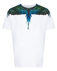 T-shirt à col rond imprimé blanc Marcelo Burlon County of Milan