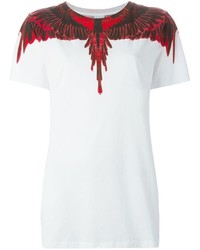 T-shirt à col rond imprimé blanc Marcelo Burlon County of Milan