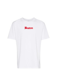 T-shirt à col rond imprimé blanc Marcelo Burlon County of Milan