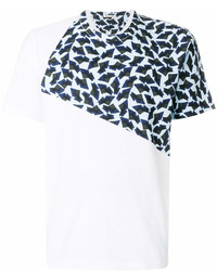 T-shirt à col rond imprimé blanc Marni