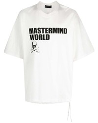 T-shirt à col rond imprimé blanc Mastermind Japan