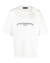 T-shirt à col rond imprimé blanc Mastermind Japan