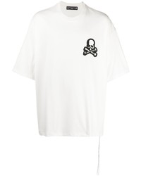 T-shirt à col rond imprimé blanc Mastermind Japan