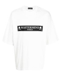 T-shirt à col rond imprimé blanc Mastermind World