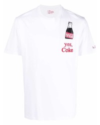 T-shirt à col rond imprimé blanc MC2 Saint Barth