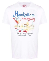 T-shirt à col rond imprimé blanc MC2 Saint Barth