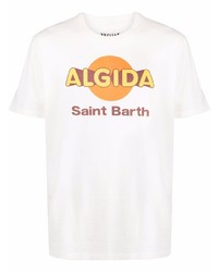 T-shirt à col rond imprimé blanc MC2 Saint Barth