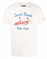 T-shirt à col rond imprimé blanc MC2 Saint Barth