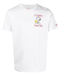 T-shirt à col rond imprimé blanc MC2 Saint Barth