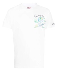 T-shirt à col rond imprimé blanc MC2 Saint Barth