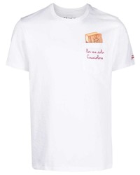 T-shirt à col rond imprimé blanc MC2 Saint Barth