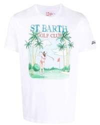 T-shirt à col rond imprimé blanc MC2 Saint Barth