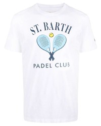 T-shirt à col rond imprimé blanc MC2 Saint Barth